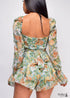 Mono bohemio floral de manga larga sin espalda Mia